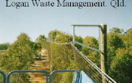 Environmental netting with the use of waste management